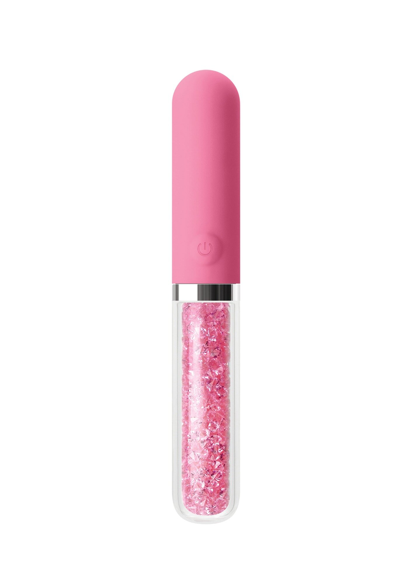 NsNovelties Vibrator Stardust Posh 10 Moduri Vibratii Silicon&Sticla USB Roz 12.5 cm