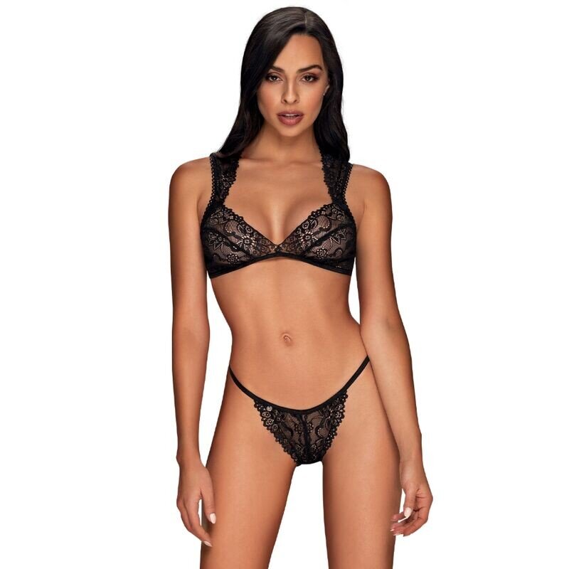 Obsessive Set 2 Piese Lenjerie Elisetta Negru S/M