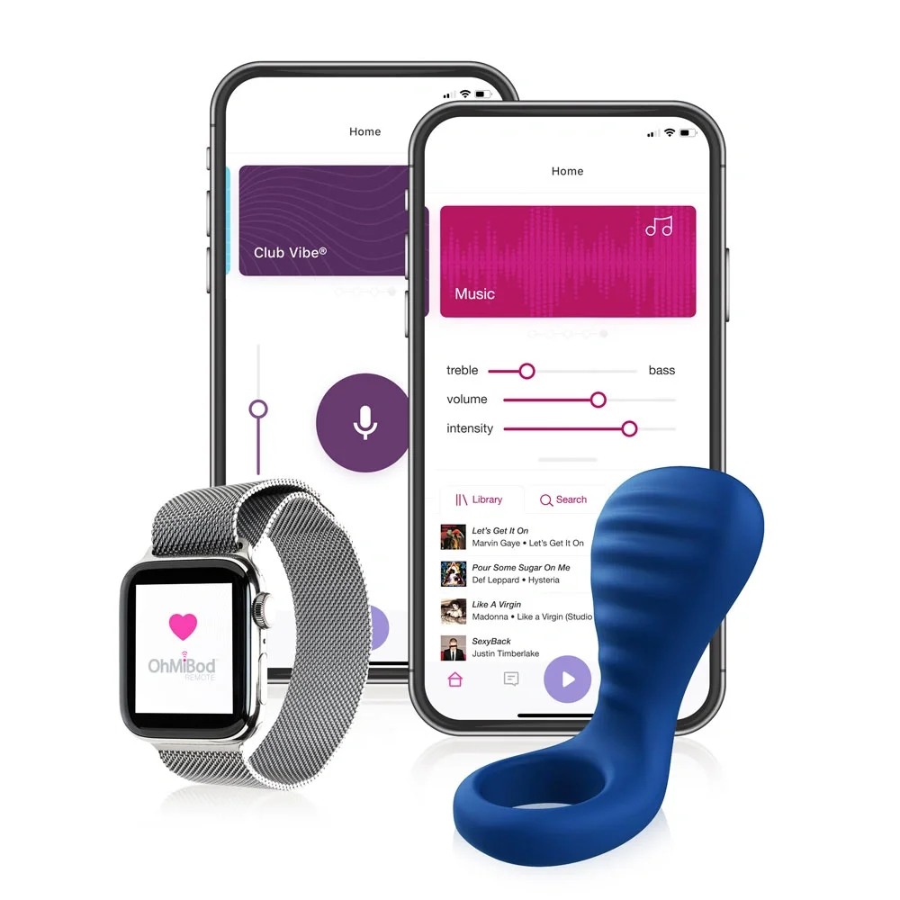 OhMiBod Inel Penis Nex3 BlueMotion Bluetooth Control Silicon Albastru USB