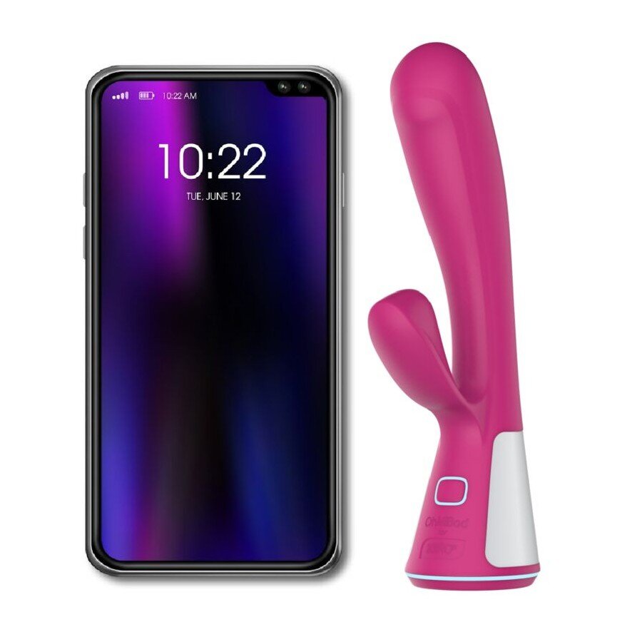 OhMiBod Vibrator Rabbit Fuse Bluetooth App Connect Silicon USB Roz 18 cm