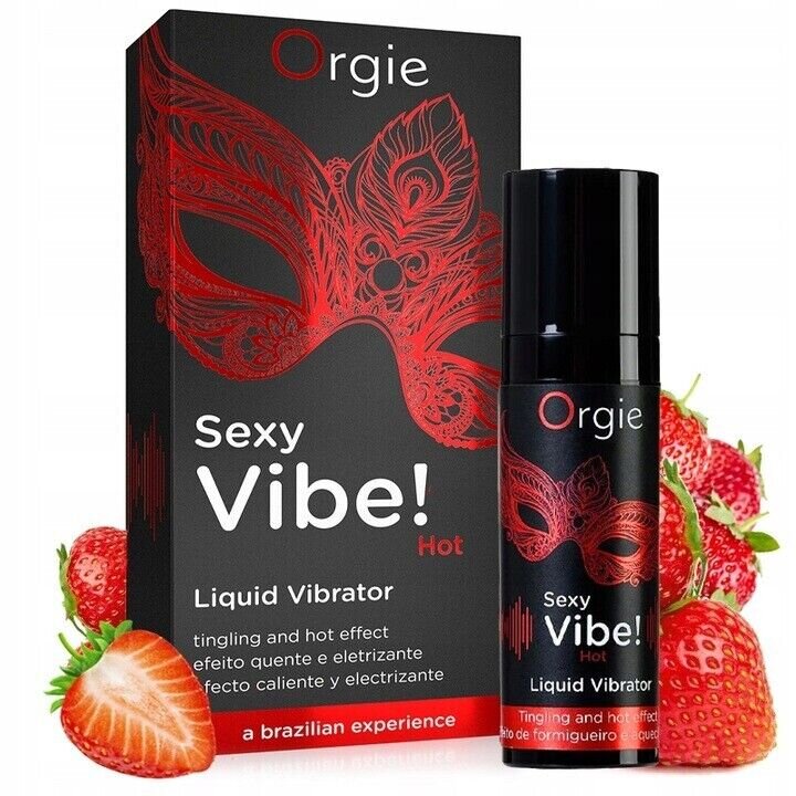 Orgie Lichid Vibrator Sexy Vibe! Hot Aroma Capsuni 15 ml