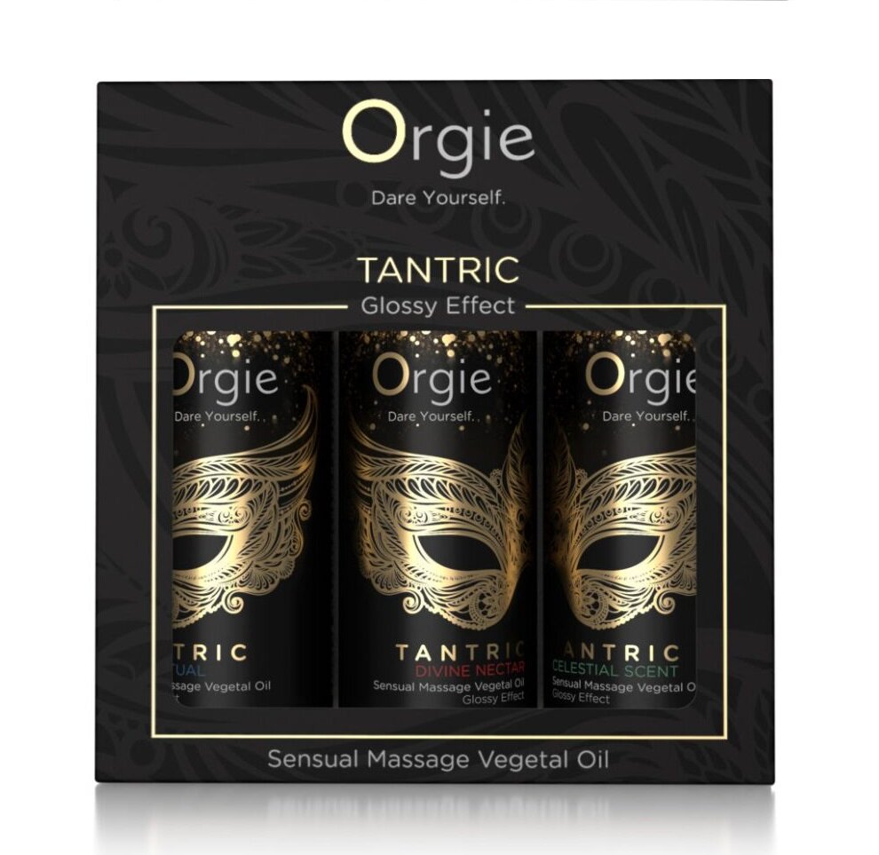 Orgie Set 3 Uleiuri de Masaj Tantric Glossy Effect 3x30 ml