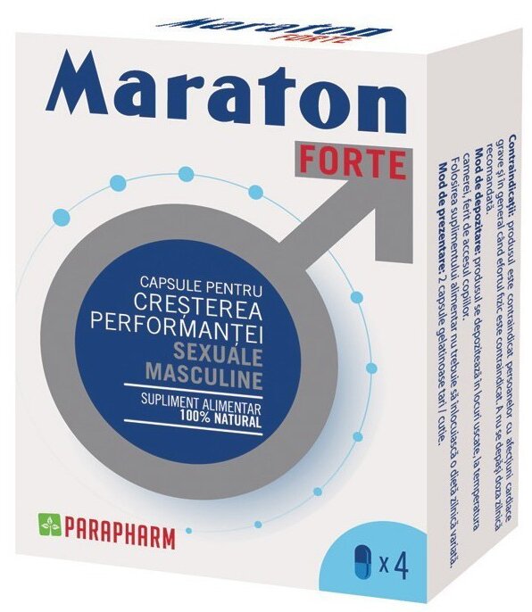 PARAPHARM Capsule pentru Cresterea Performantei Sexuale Maraton Forte 4 buc