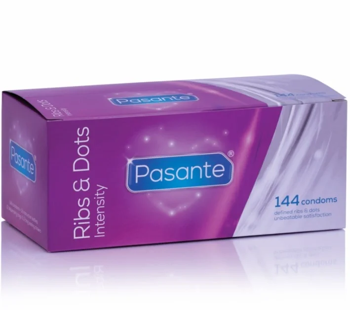Pasante Healthcare Set 144 Prezervative Pasante Ribs&Dots