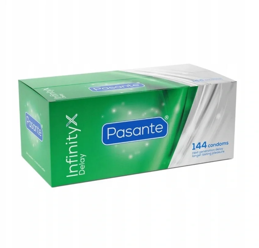 Pasante Healthcare Set 144 Prezervative pentru Intarzierea Ejacularii Delay Infinity X Latex