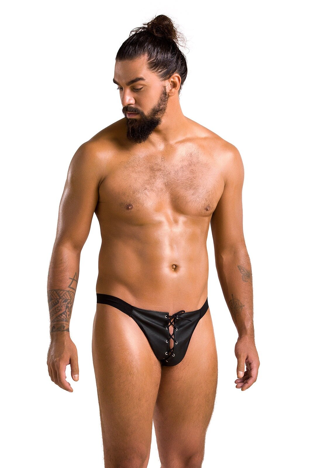 Passion Bikini Ben Open Back cu Snur Negru XXL/XXXL