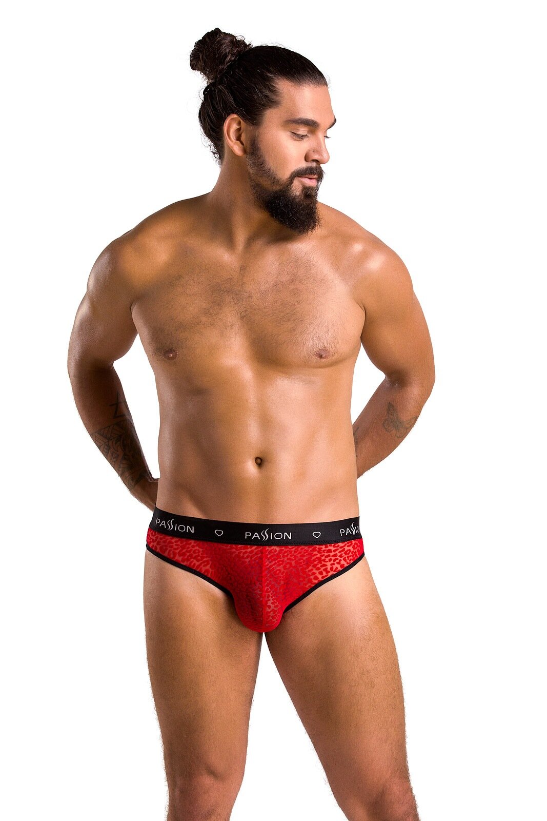 Passion Bikini Mike Sexy Leopard Rosu/Negru S/M