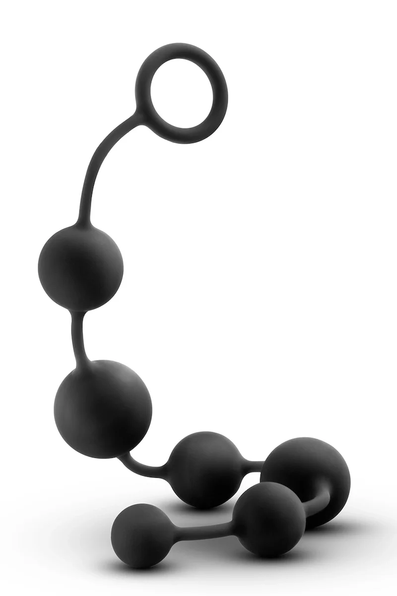 Passion Labs Bile Anale Velvet Anal Beads Silicon Negru 32.8 cm Sensations