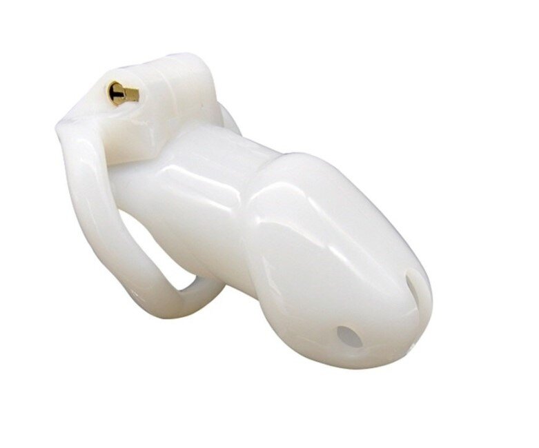 Passion Labs Cusca de Castitate Cock Trainer Hard Plastic Alb