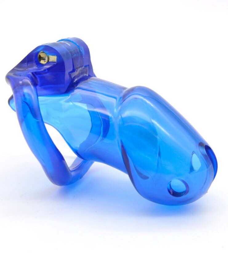 Passion Labs Cusca de Castitate Cock Trainer Hard Plastic Albastru