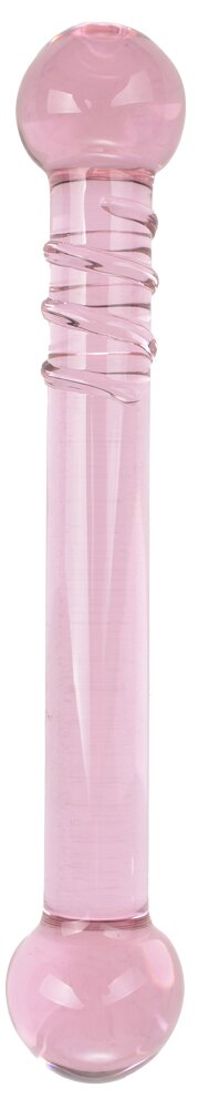 Passion Labs Dildo Double Pink Sticla Premium Roz 19.3 cm Glass Series