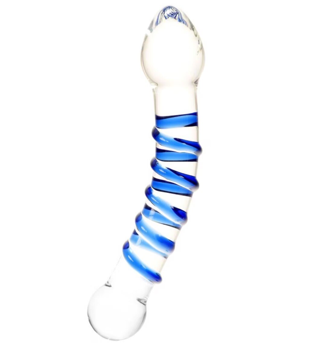 Passion Labs Dildo Dublu Double Spiral Sticla Premium Transparent 21 cm Glass Series