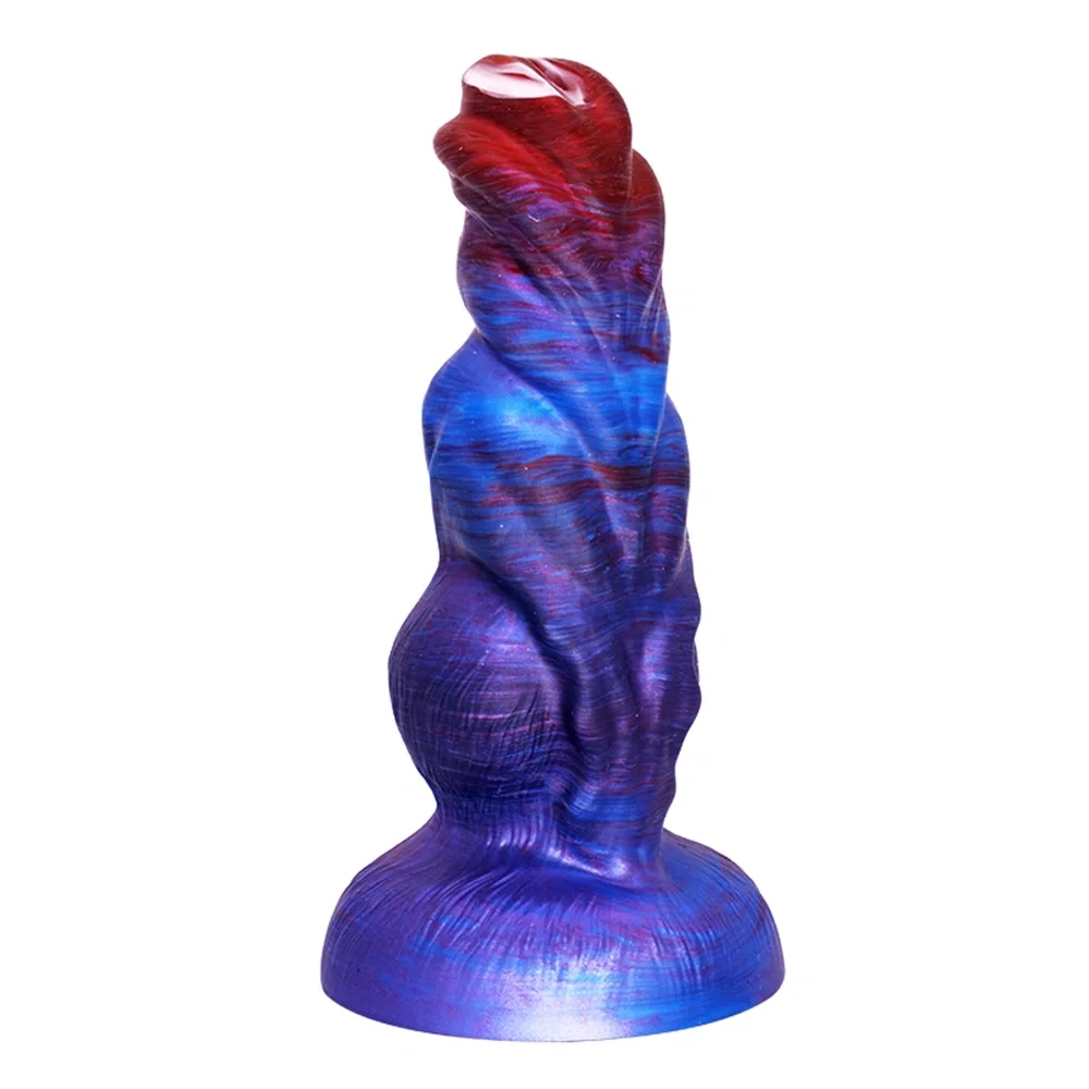 Passion Labs Dildo Fantasy No. 50 cu Ventuza Silicon Lichid Albastru 19.4 cm