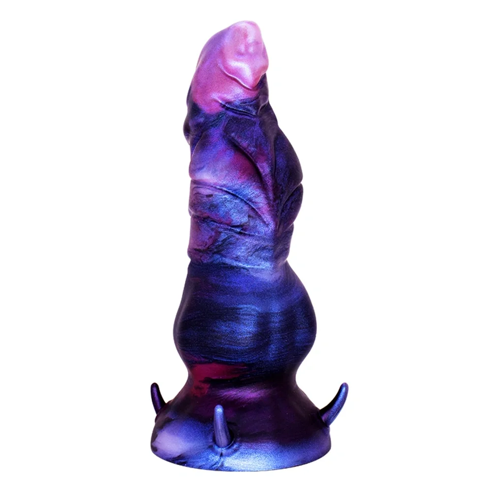 Passion Labs Dildo Fantasy No. 51 cu Ventuza Silicon Lichid Mov 19.5 cm