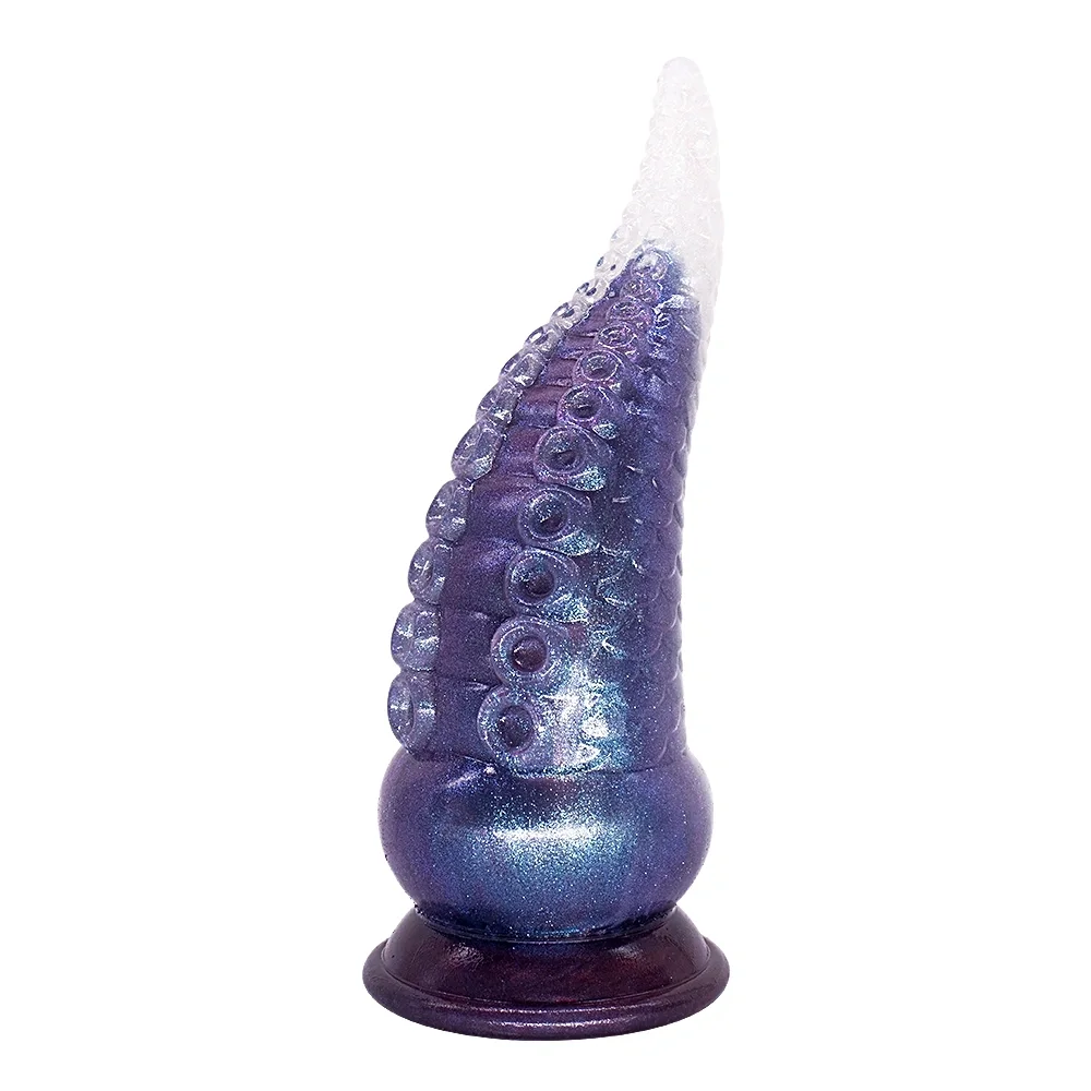 Passion Labs Dildo Fantasy No. 56 cu Ventuza Silicon Lichid Albastru 21.5 cm