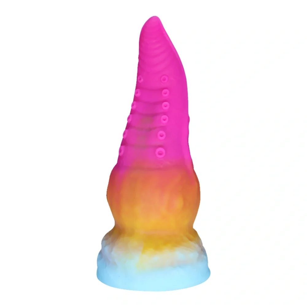 Passion Labs Dildo Fantasy No. 63 cu Ventuza Silicon Lichid Multicolor 20.5 cm