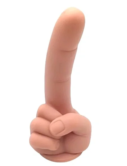 Passion Labs Dildo Forefinger Dildo Baza cu Ventuza Silicon Lichid Natural 19 cm