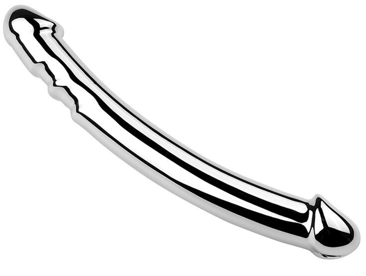 Passion Labs Dildo Heavy Metal Argintiu 19.5 cm