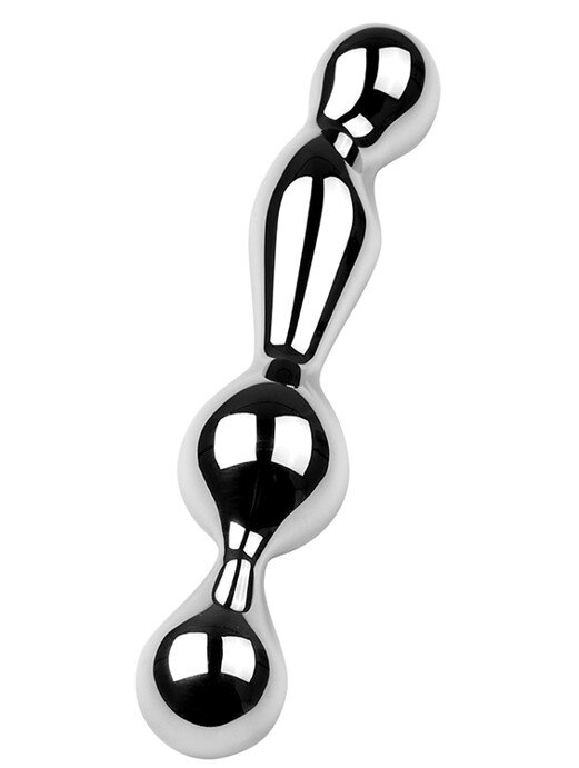 Passion Labs Dildo Metalic Sexy Curves Argintiu 17 cm