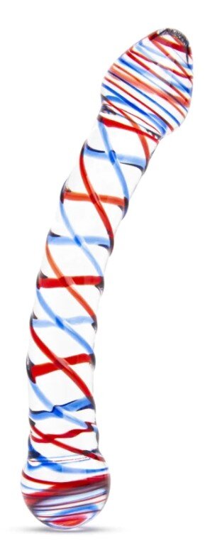 Passion Labs Dildo Swirl Double Head Sticla Premium 20 cm Glass Series
