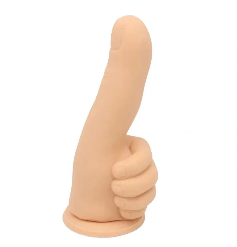 Passion Labs Dildo Thumber-Medium Baza cu Ventuza Silicon Lichid Natural 19 cm
