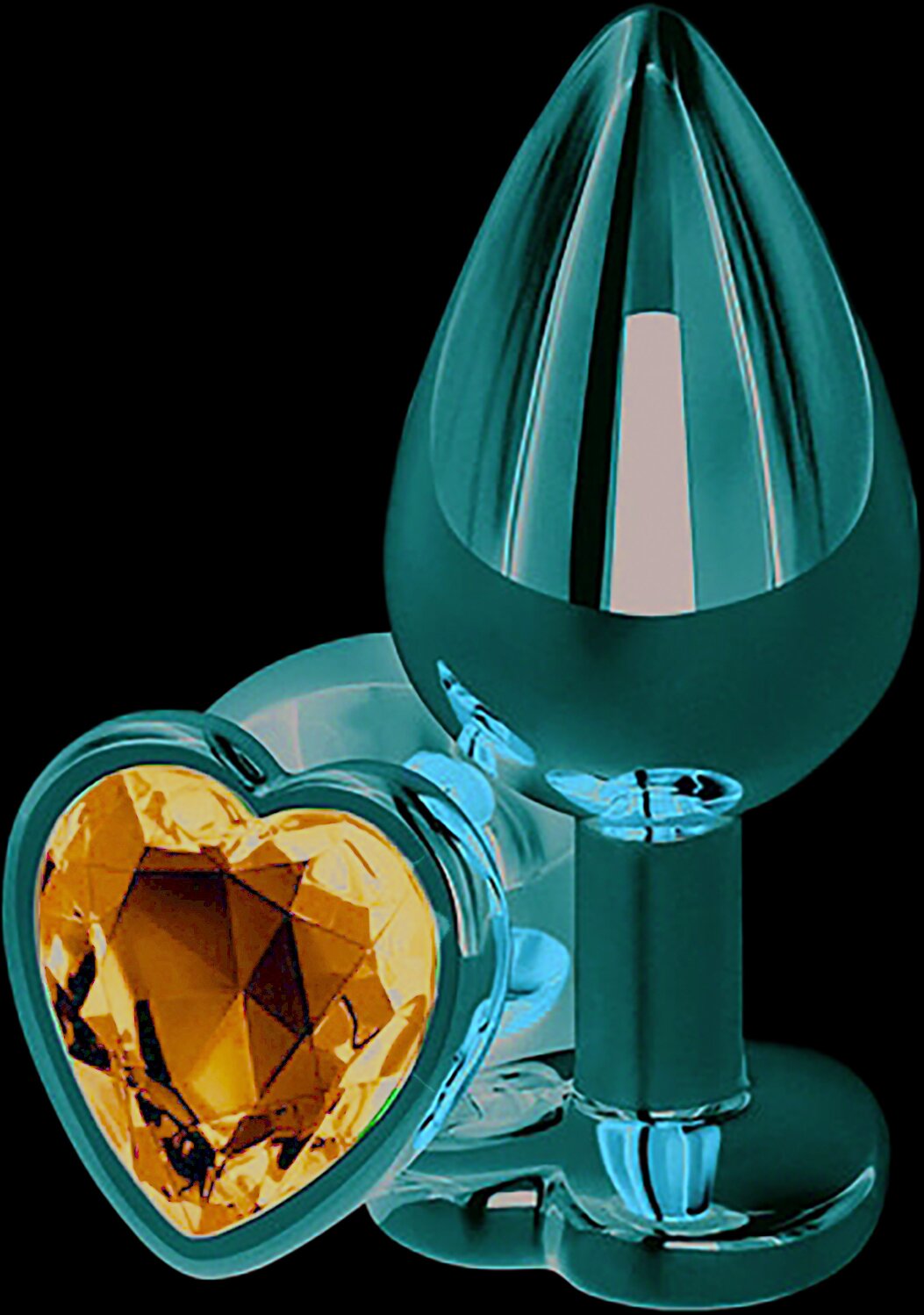 Passion Labs Dop Anal Brilliant Anal Plug Small Rose Gold Piatra Albastra