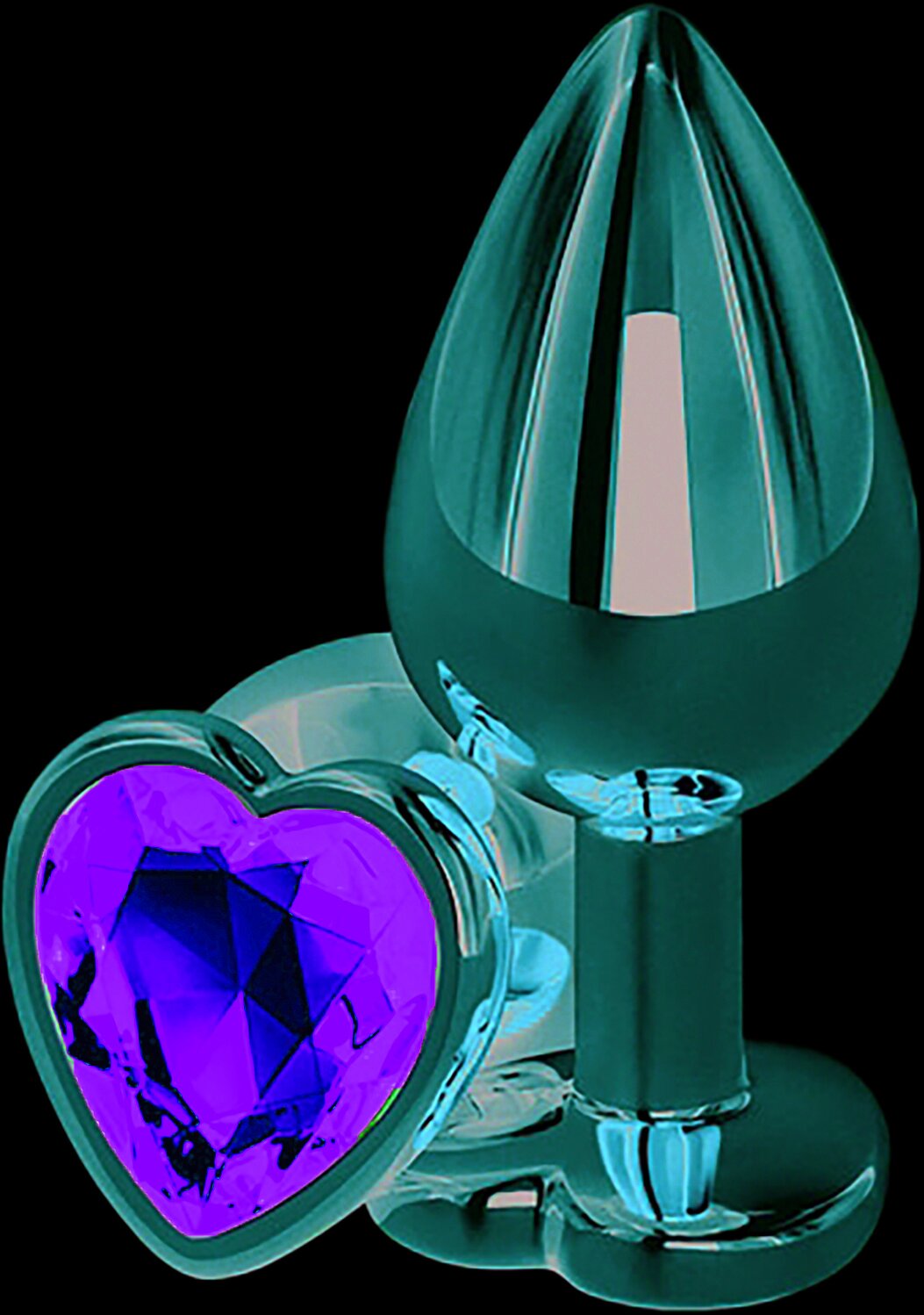 Passion Labs Dop Anal Brilliant Anal Plug Small Rose Gold Piatra Verde Deschis