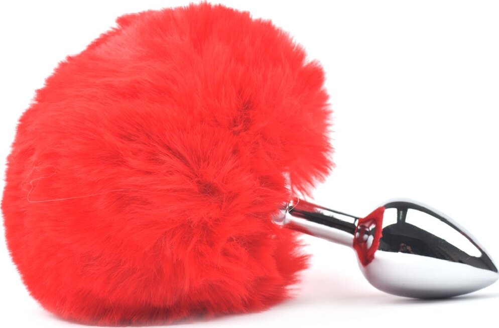 Passion Labs Dop Anal Bunny Buttplug Small Argintiu/Rosu Mystery