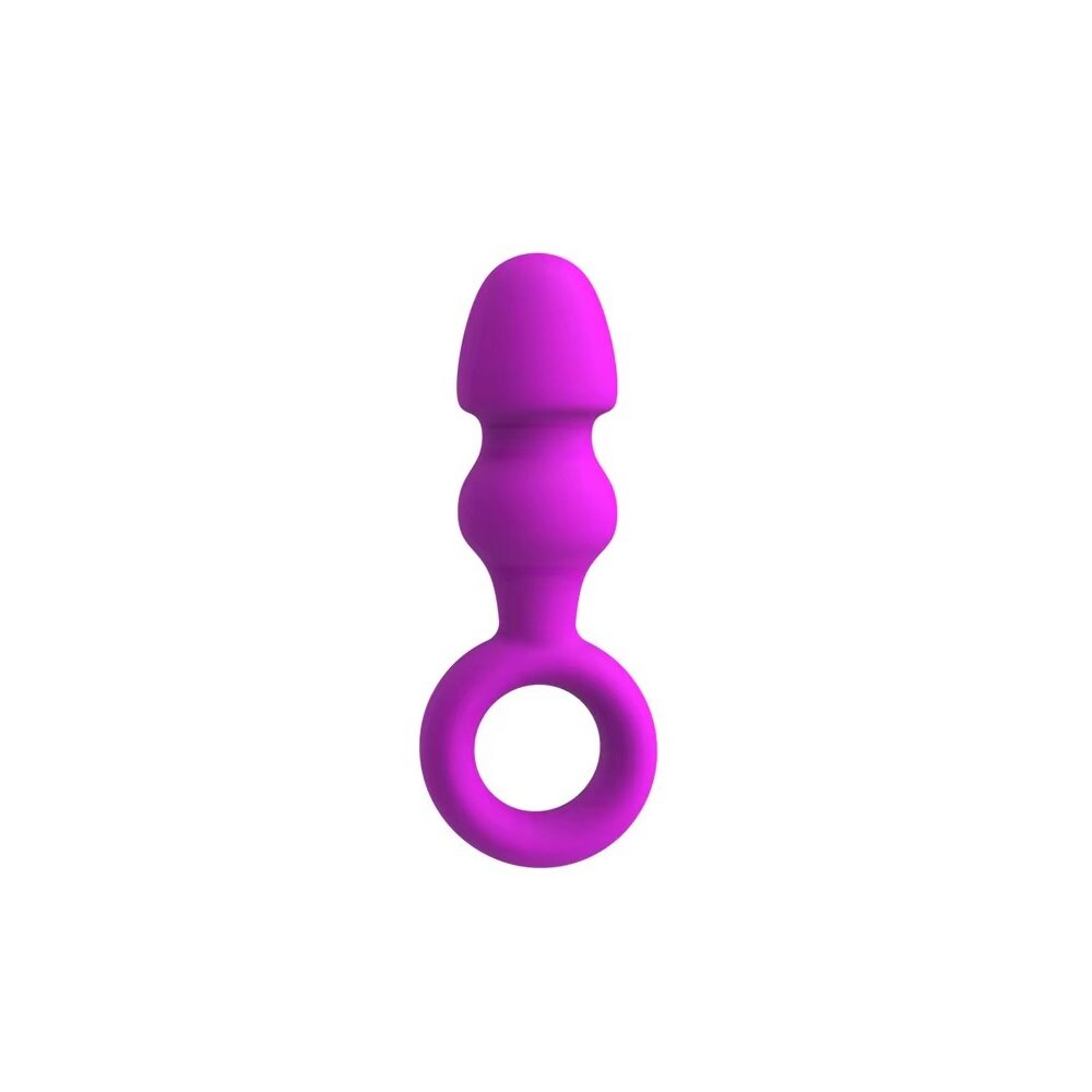 Passion Labs Dop Anal cu Inel Anal Plug Small Silicon Mov 9.1 cm Mystery