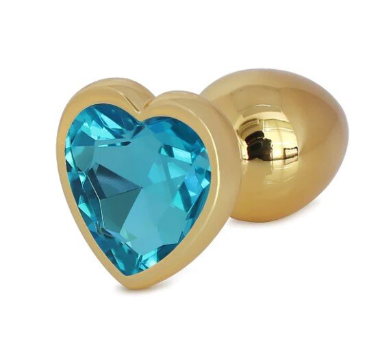 Passion Labs Dop Anal Hearty Buttplug Medium Auriu/Albastru Deschis