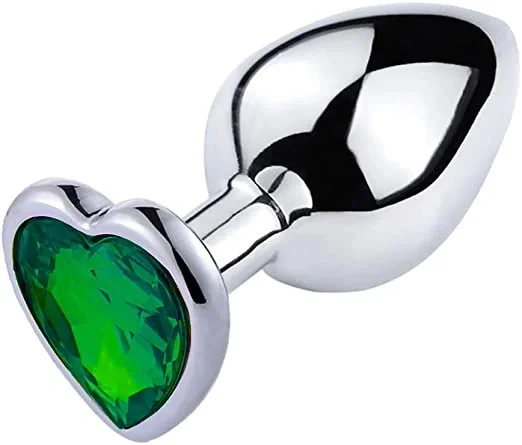 Passion Labs Dop Anal Hearty Buttplug Small Argintiu/Verde Inchis