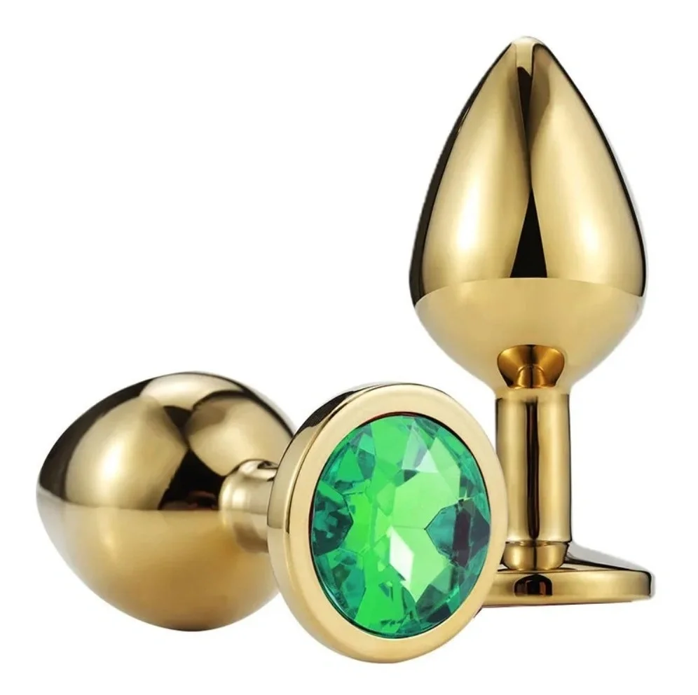 Passion Labs Dop Anal Metallic Buttplug Large Auriu/Verde Inchis