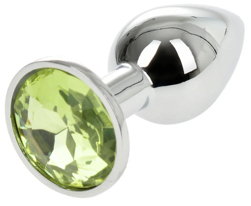 Passion Labs Dop Anal Metallic Buttplug Medium Argintiu/Verde Deschis