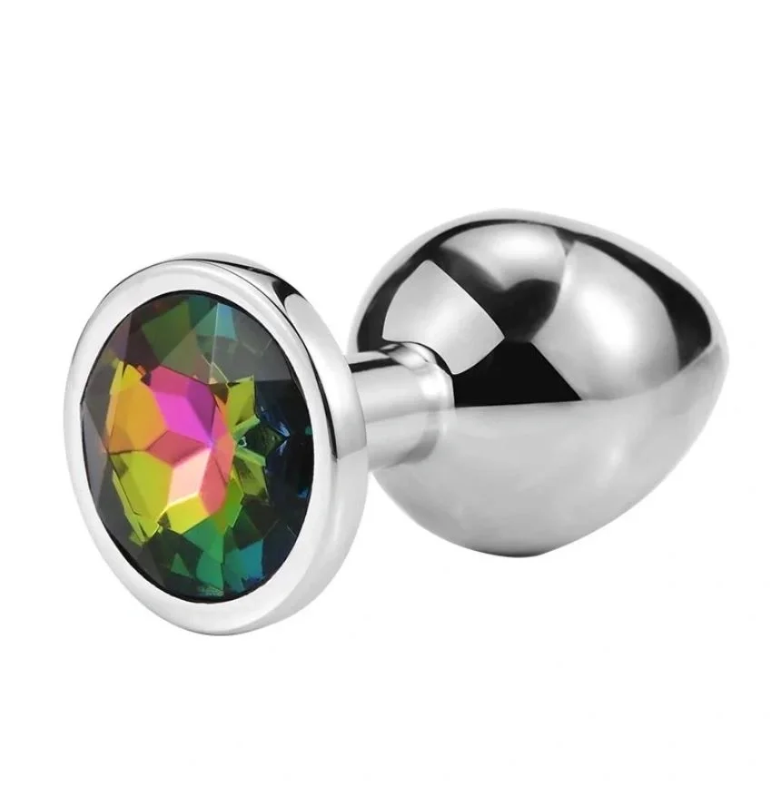 Passion Labs Dop Anal Metallic Buttplug Small Argintiu/Multicolor