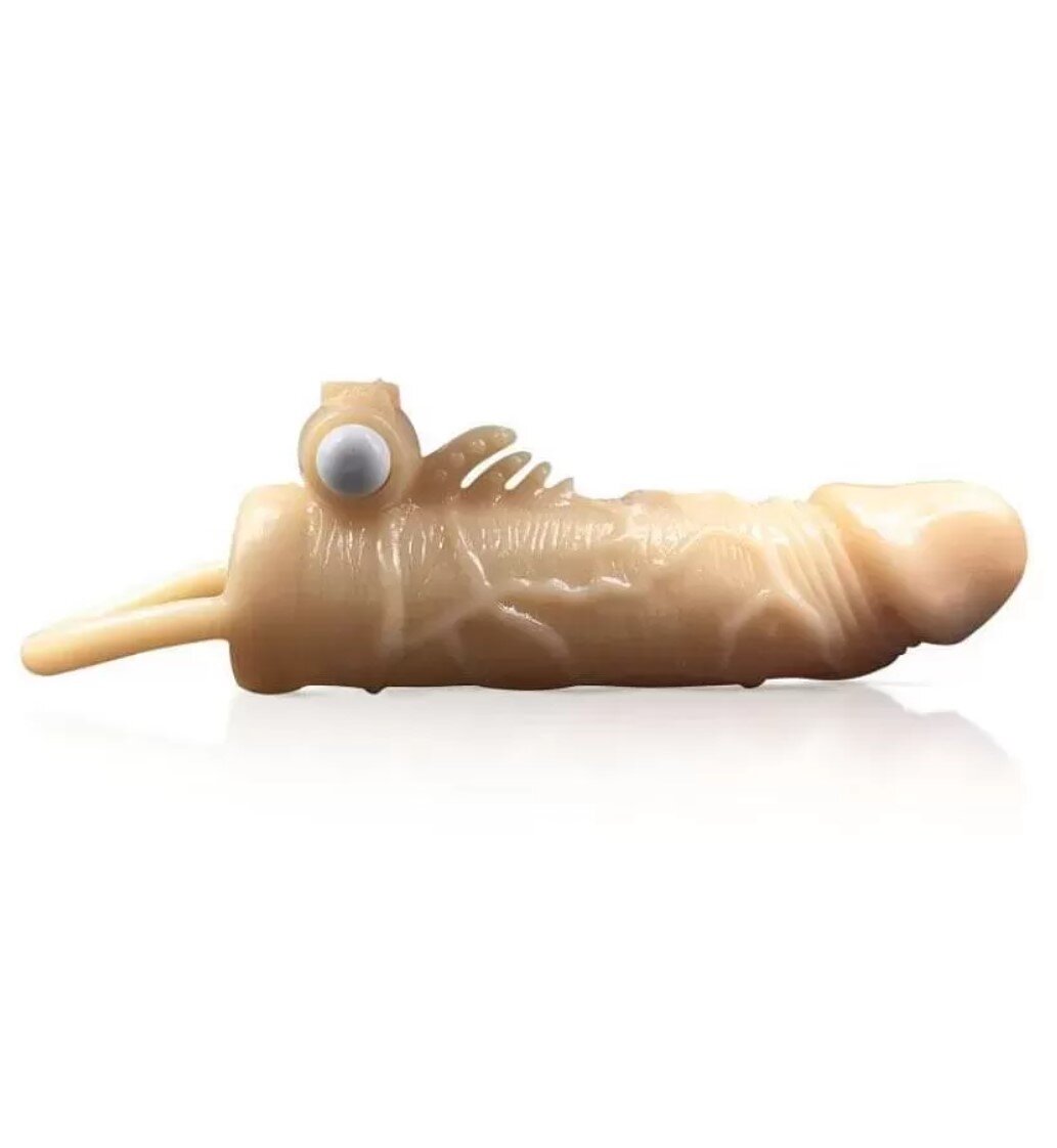 Passion Labs Manson Penis cu Vibratii Fantasy TPE Natural 18.5 cm