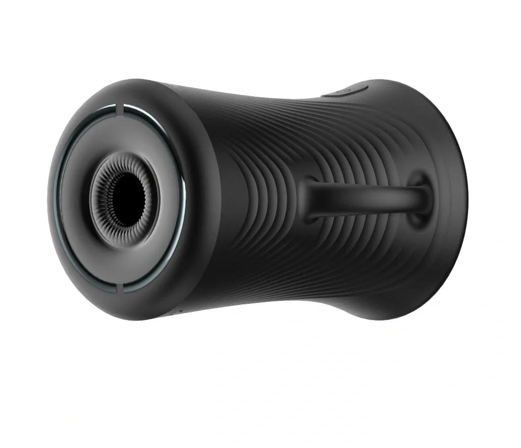 Passion Labs Masturbator Pulsator Barbati 3 Moduri Impingere Silicon USB Negru 13 cm