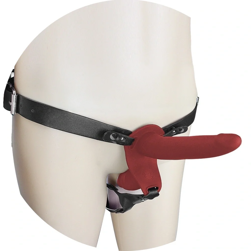 Passion Labs Strap-on pentru Femei Remote Control 10 Moduri Vibratii Silicon USB Rosu