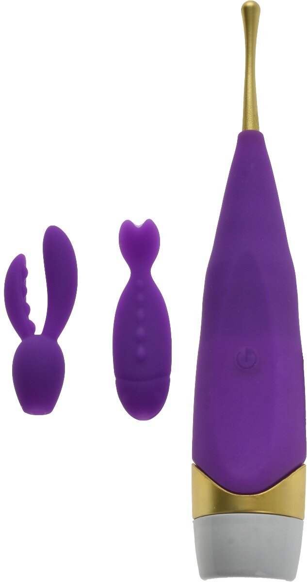 Passion Labs Vibrator Alice cu 2 Capete de Schimb Silicon Mov