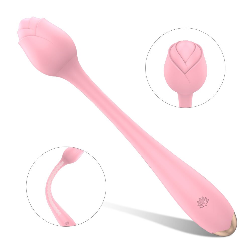 Passion Labs Vibrator Bendable Romance 9 Moduri Vibratii USB Silicon Roz 22 cm Rose Collection
