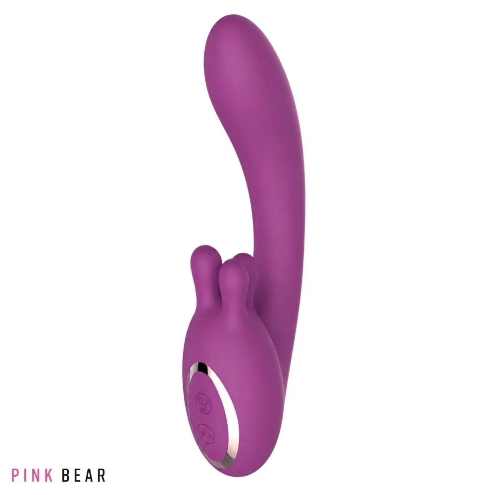 Pink Bear Vibrator Nexon 9 Moduri Rotatii 9 Moduri Vibratii Silicon USB Mov 19.4 cm
