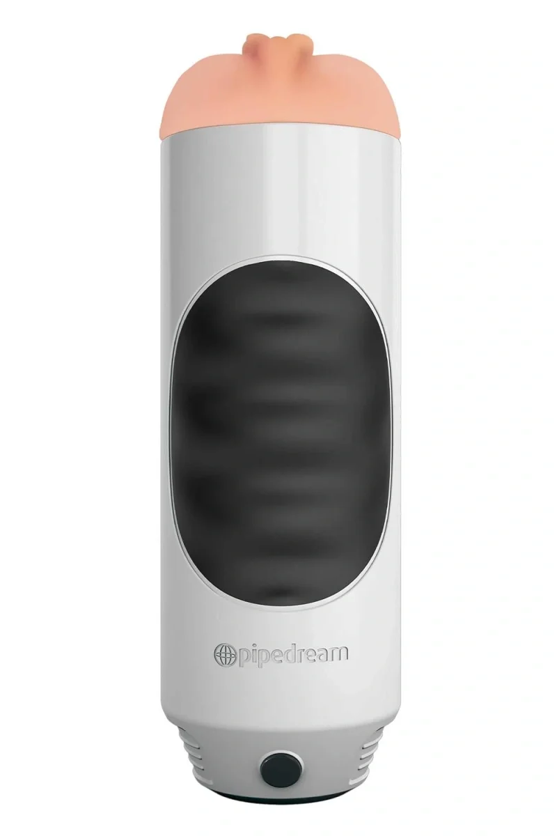 PIPEDREAM Masturbator Mega Grip Pussy Stroker Squeezable 10 Moduri Vibratii Alb