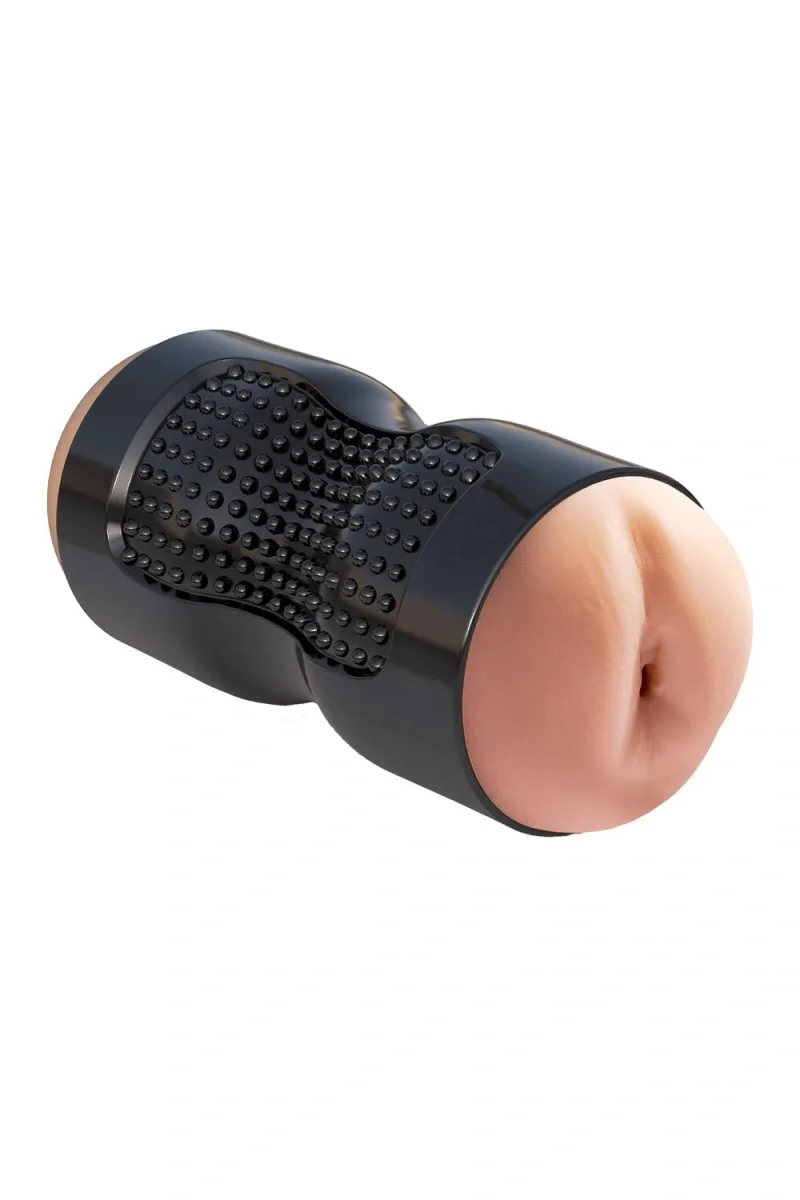 PIPEDREAM Masturbator Pussy&Ass Masturbator Dual-Density Squeezable Natural TPR 15.2 cm