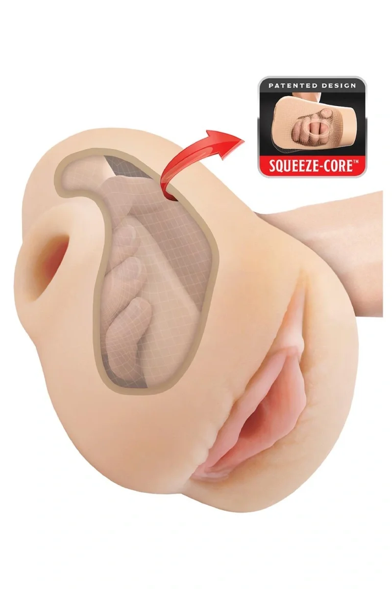 PIPEDREAM Masturbator Pussy Pounder Squeeze Material Fanta Flesh Natural 1.3 kg