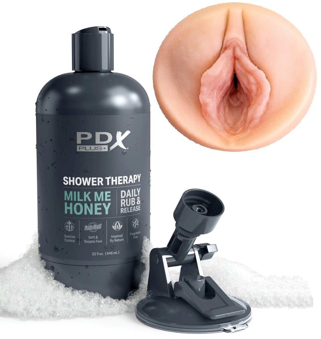 PIPEDREAM Masturbator Shower Therapy Milk Me Honey Fanta Flesh Natural 20.7 cm
