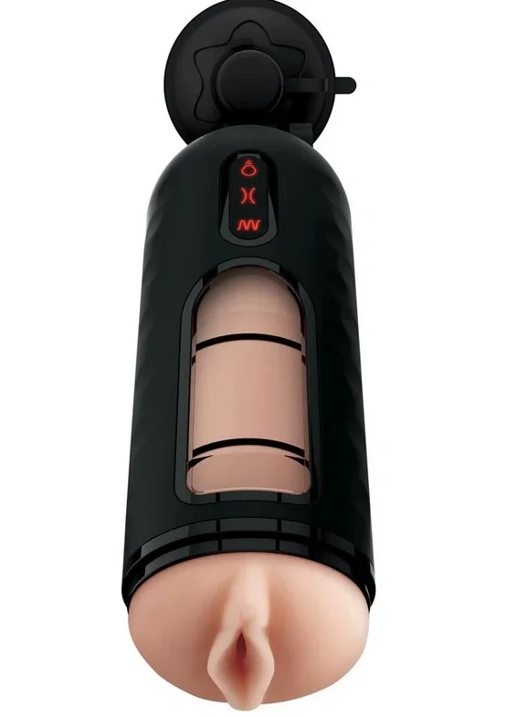 PIPEDREAM Masturbator Vibrating Mega Milker Talks&Moans 7 Moduri Vibratii 9 Moduri Suctiune USB Natural