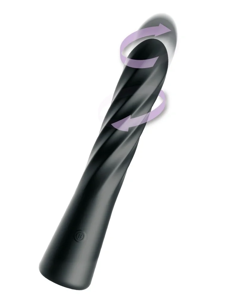 PIPEDREAM Vibrator Anal Twist Ecstacy Silicon USB Magnetic Negru 24.1 cm
