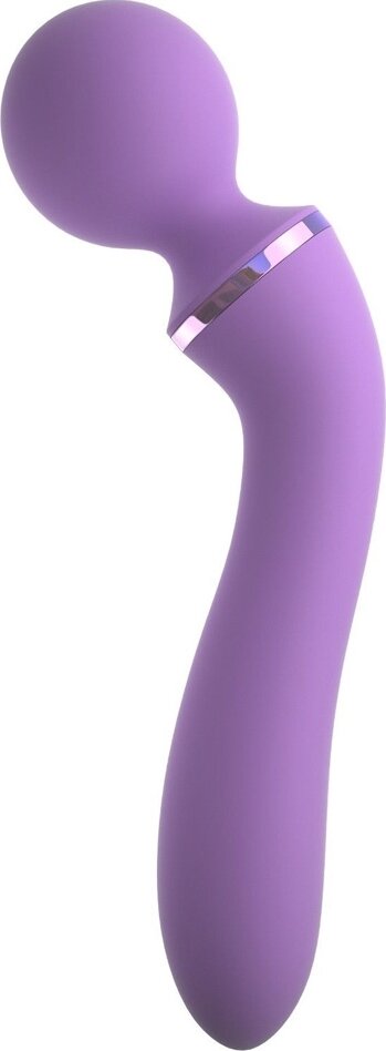 PIPEDREAM Vibrator Duo Wand Massage-Her 2 Capete Stimulatoare 10 Moduri Vibratii Silicon USB Roz 20 cm