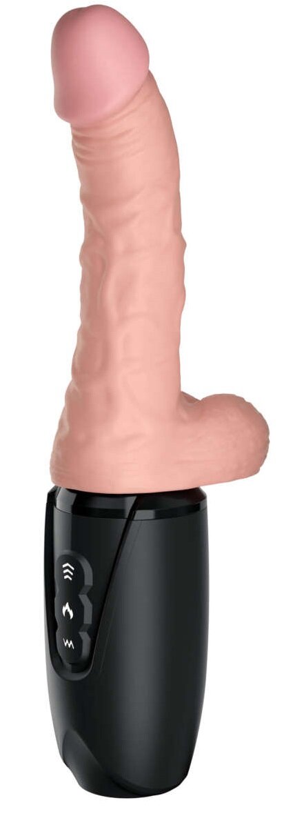 PIPEDREAM Vibrator King Cock Plus Triple Threat Vibrating&Thrusting&Heating Fanta Flesh 27.1 cm