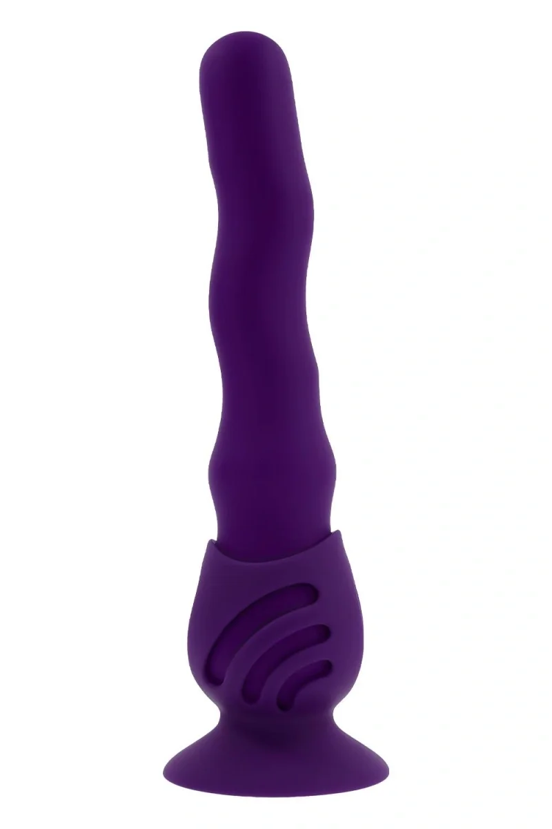 Playboy Vibrator Wiggle It cu Suport cu Ventuza 7 Moduri Vibratii 3 Moduri Unduire Silicon USB Mov 23.9 cm