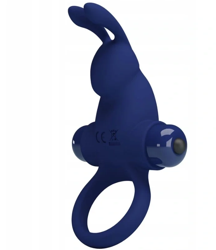 PRETTYLOVE Inel de Penis Jiro 10 Moduri Vibratii Silicon Albastru